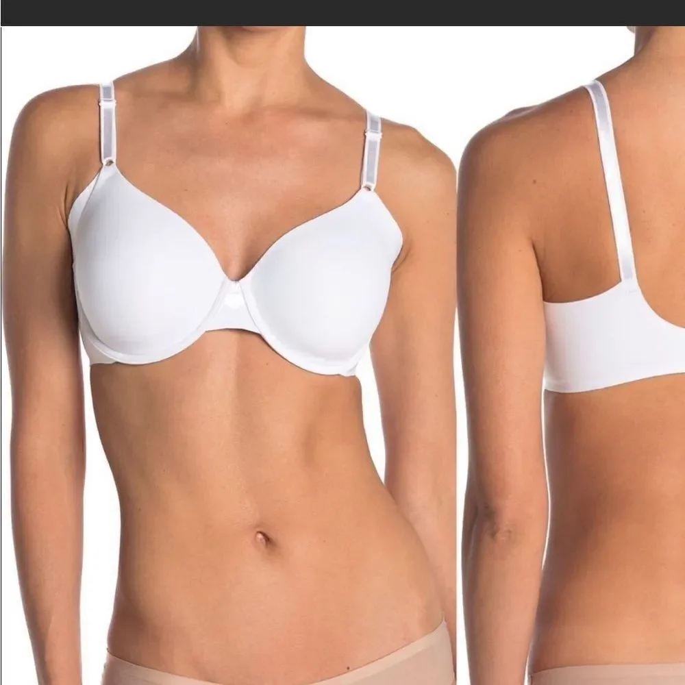 Olga Women’s set of two no side effects underwear contour white bra 40D , NWT